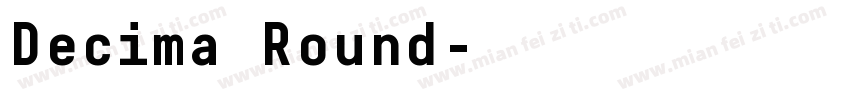 Decima Round字体转换